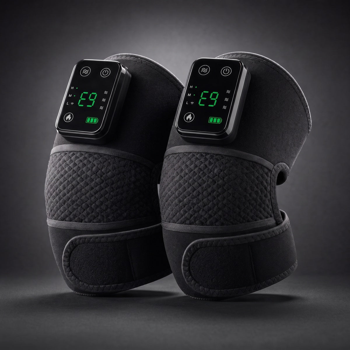 Two RecoverWave Knee Wrap Pro units